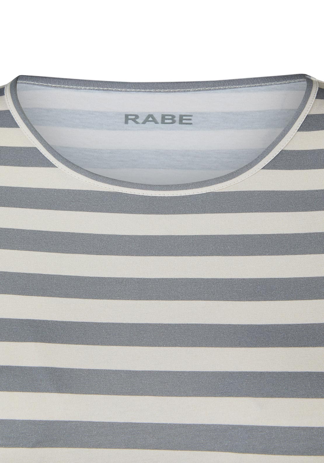 Rabe Striped Print Top, Grey and White