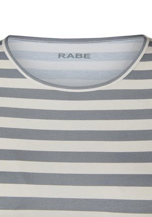 Rabe Striped Print Top, Grey and White