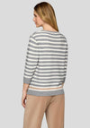 Rabe Striped Lightweight Sweater, Grey and White