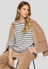 Rabe Striped Lightweight Sweater, Grey and White