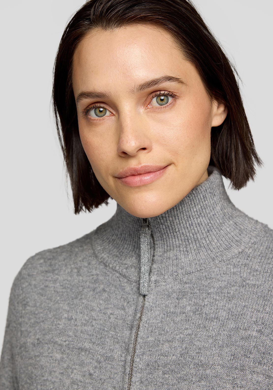 Rabe Zipped Wool Blend Jacket, Grey