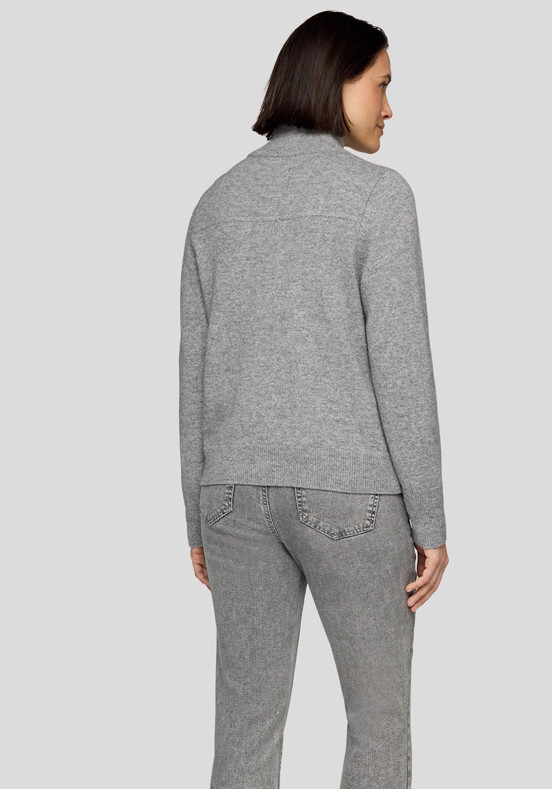 Rabe Zipped Wool Blend Jacket, Grey