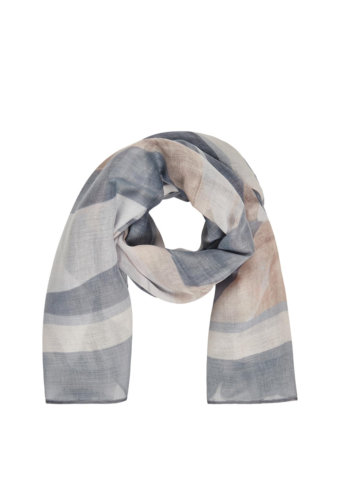 Rabe Printed Scarf, Grey Multi