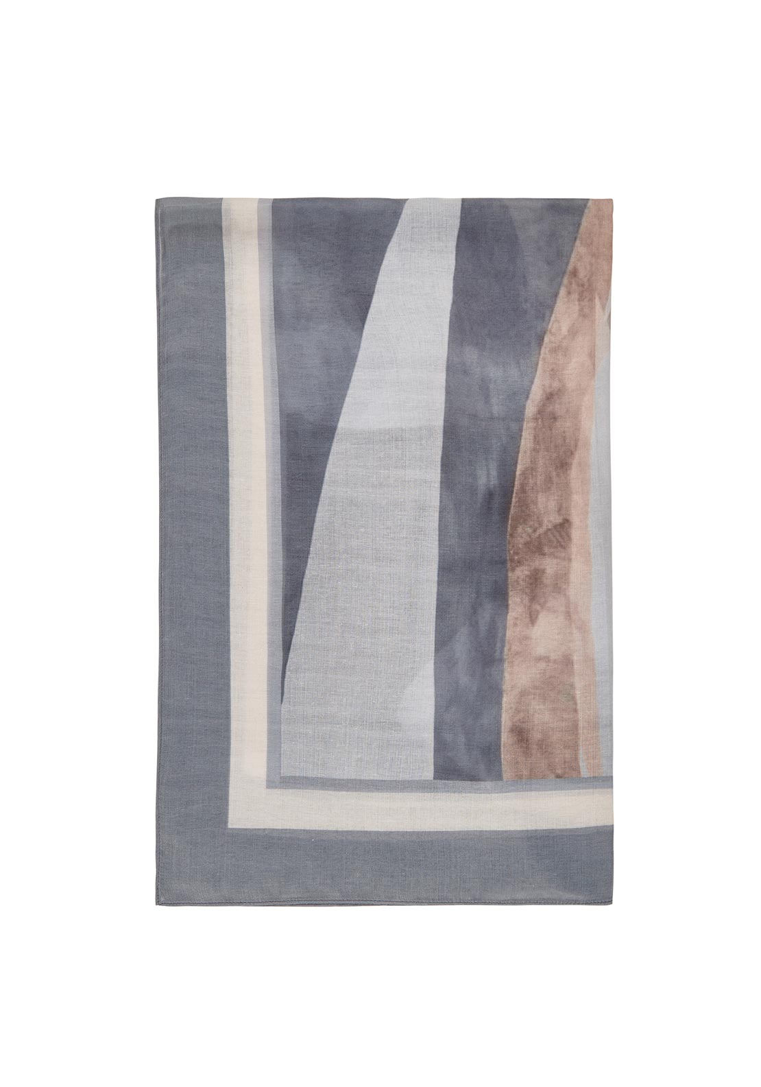 Rabe Printed Scarf, Grey Multi