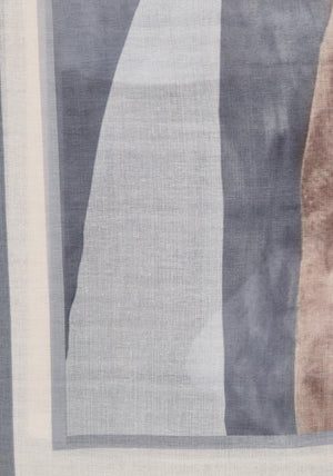 Rabe Printed Scarf, Grey Multi