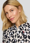 Rabe Geometric Print Zipped Top, Black Multi