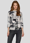 Rabe Graffiti Print Top, Grey