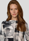 Rabe Graffiti Print Top, Grey