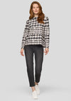 Rabe Houndstooth Long Sleeve Top, Grey