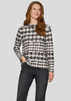 Rabe Houndstooth Long Sleeve Top, Grey