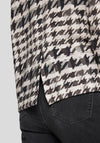 Rabe Houndstooth Long Sleeve Top, Grey