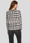 Rabe Houndstooth Long Sleeve Top, Grey