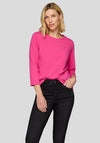 Rabe Three Quarter Length Sleeve Top, Pink