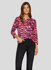 RABE Colourful Long Sleeve T-Shirt, Red Multi