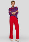 Rabe Straight Leg Trousers, Red