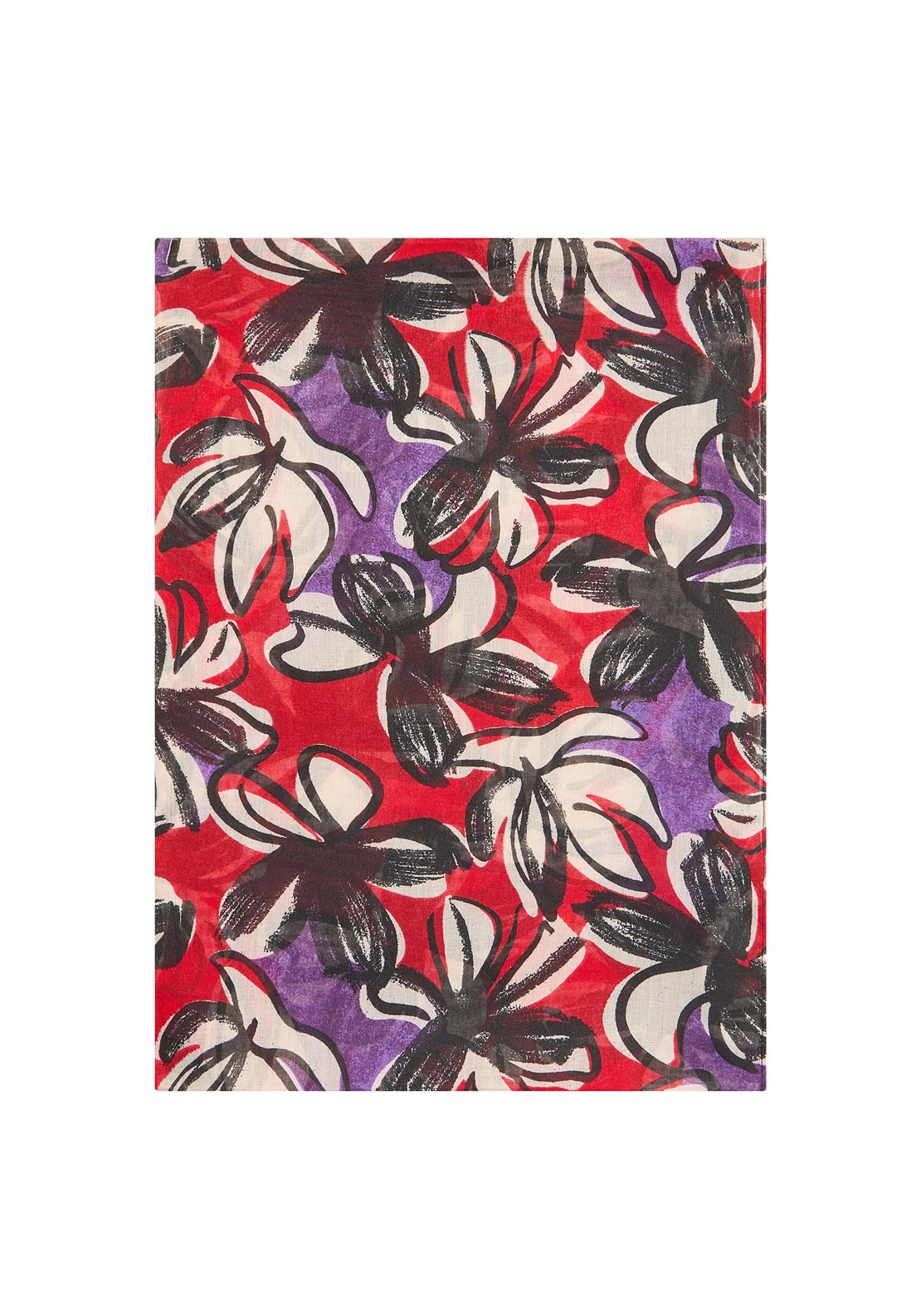 Rabe Floral Print Scarf, Red Multi