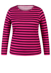 Rabe Striped Print Top, Pink and Wine