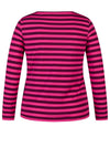 Rabe Striped Print Top, Pink and Wine