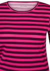 Rabe Striped Print Top, Pink and Wine