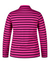 Rabe Striped Polo Top, Pink and Wine