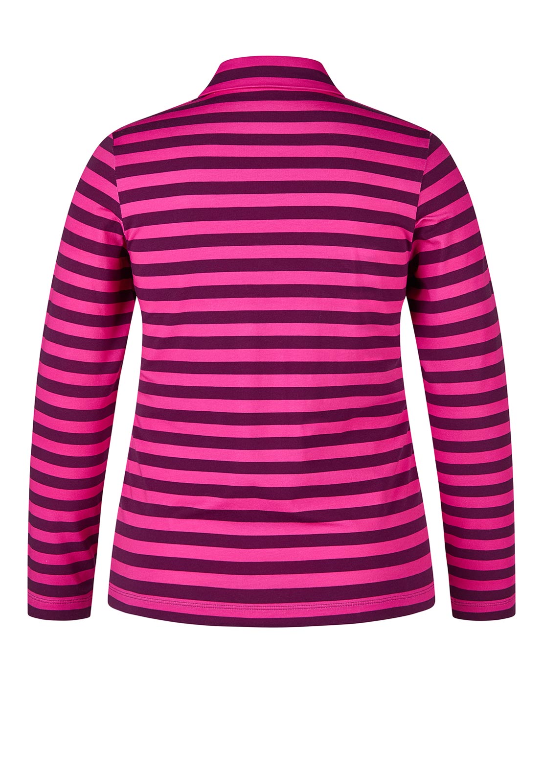 Rabe Striped Polo Top, Pink and Wine