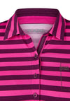 Rabe Striped Polo Top, Pink and Wine