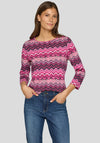 Rabe Chevron Print Top, Pink