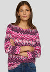 Rabe Chevron Print Top, Pink