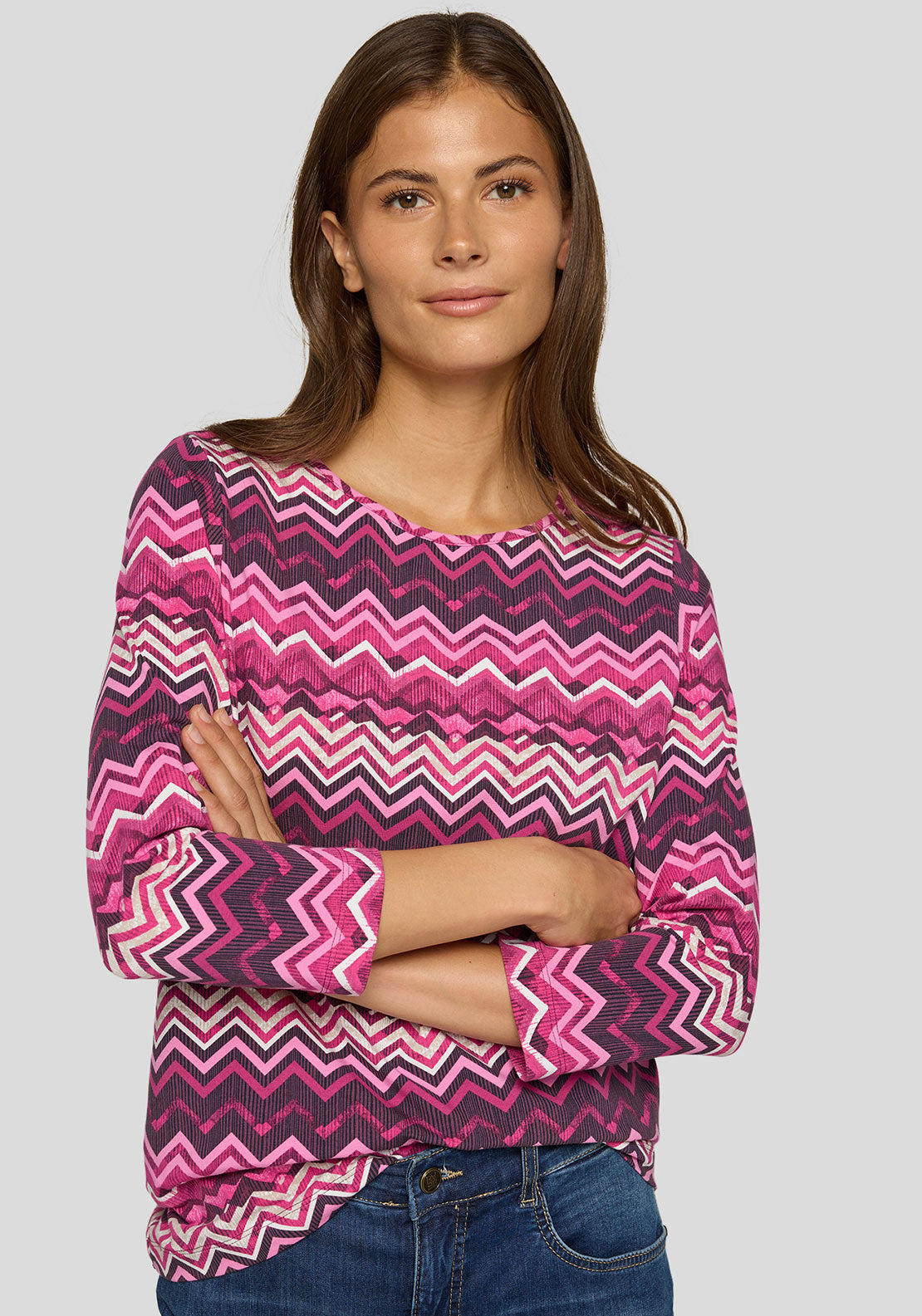 Rabe Chevron Print Top, Pink