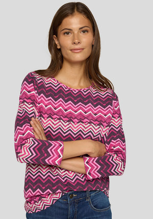 Rabe Chevron Print Top, Pink