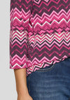 Rabe Chevron Print Top, Pink