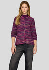 Rabe Gradient Knit Zipped Cardigan, Purple