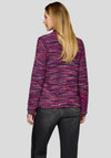 Rabe Gradient Knit Zipped Cardigan, Purple