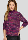 Rabe Gradient Knit Zipped Cardigan, Purple
