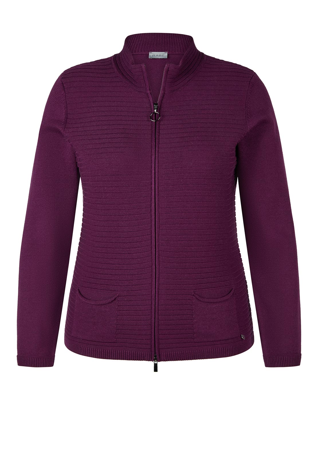 Rabe Zipped Knit Jacket, Wine