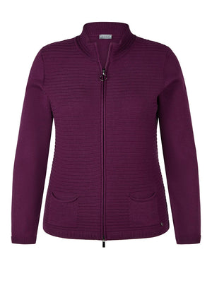 Rabe Zipped Knit Jacket, Wine