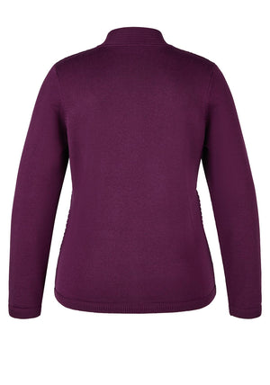 Rabe Zipped Knit Jacket, Wine