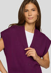 Rabe Knit Buttoned Waistcoat, Wine