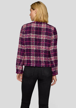 Rabe Boucle Check Jacket, Purple Multi