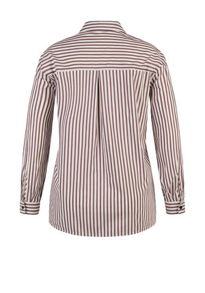 Rabe Striped Print Shirt, Wine and White