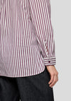 Rabe Striped Print Shirt, Wine and White
