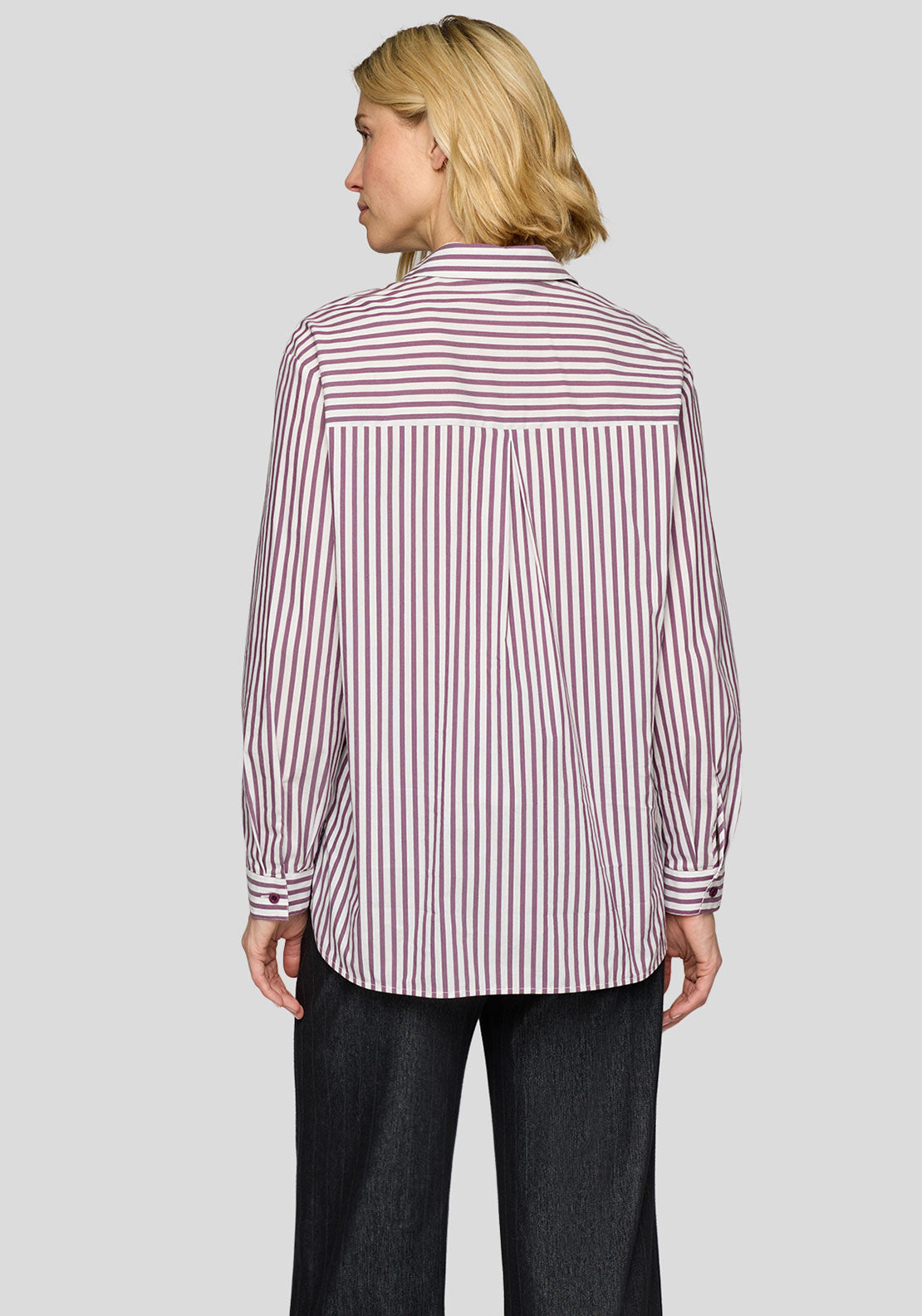 Rabe Striped Print Shirt, Wine and White