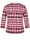 Rabe Houndstooth Print Top, Purple Multi