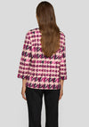 Rabe Houndstooth Print Top, Purple Multi
