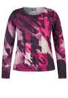 Rabe Abstract Print Sweater, Purple