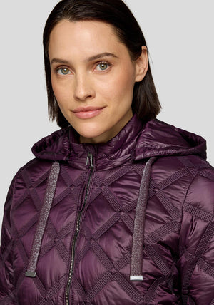 Rabe Quilted Puffer Jacket, Purple
