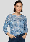 Rabe Polka Dot Print Top, Blue