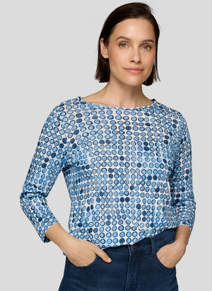 Rabe Polka Dot Print Top, Blue