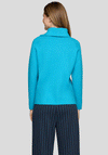 Rabe Zip Roll Neck Knit Jumper, Blue