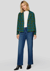Rabe Houndstooth Blazer Jacket, Green & Blue